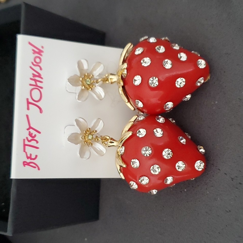 Betsey Johnson 🍓 🍓 Strawberry Earrings.